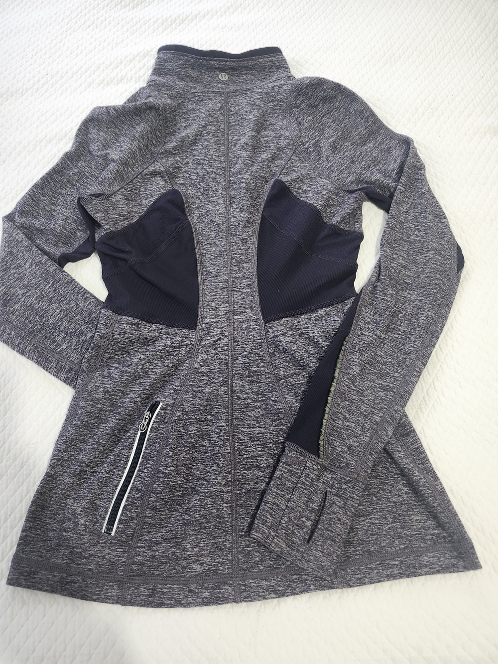 Lululemon Size 2 Heathered Plum Gray Quarter Zip Pullover Top Long Sleeve - Picture 6 of 8